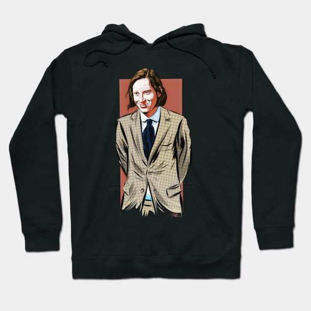 Wes Anderson - An illustration by Paul Cemmick Hoodie by PLAYDIGITAL2020